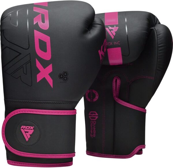 RDX Women Boxing Gloves, Pro Training Sparring, Maya Hide Leather, Muay Thai MMA Kickboxing, Adult, Heavy Punching Bag Focus Mitts Pads Workout, Ventilated Palm, Multi Layered, 8 10 12 14 16 Oz