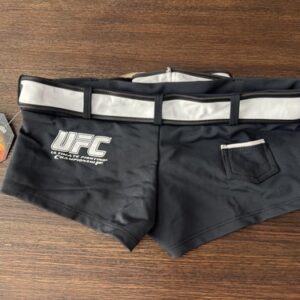 UFC Shorts Womens Small Black MMA Fight Championship Belt Coolmax New Tags RARE