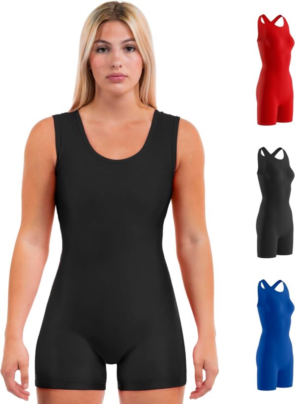 Matman Edge Wrestling Singlet Women's Spandex Weightlifting Solid Color