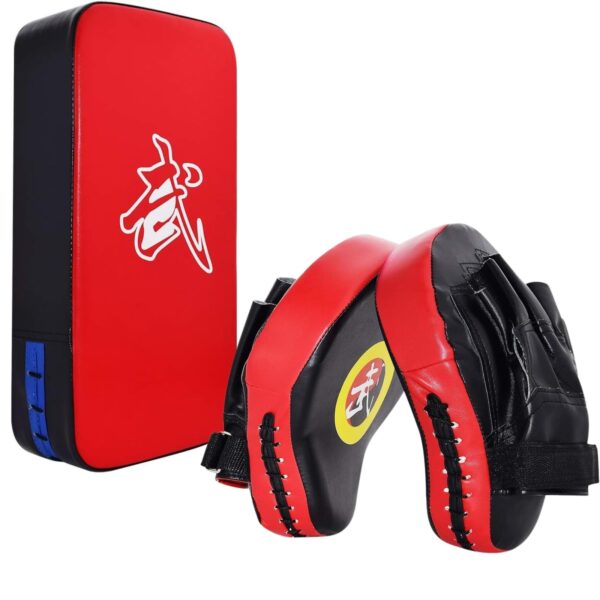 Taekwondo Kick Boxing Mitts and Pads,PU Muay Thai Pads MMA Karate Kick Punchi...