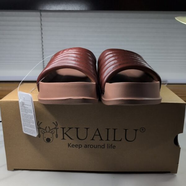 KuaiLu Women’s 8 Sport Recovery Sandals Slides Thick Cushion Arch Support