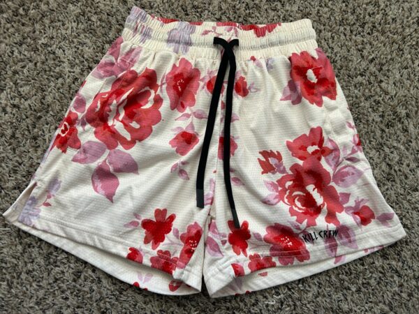 Kill Crew Muay Thai Mid Thigh Shorts Womens XS Cream Floral