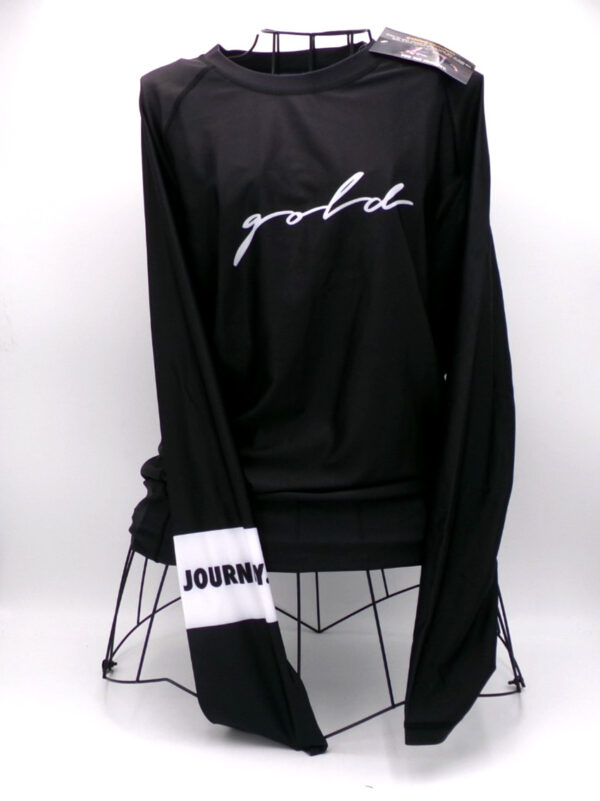 Gold BJJ Women's Rash Guard XL Black Long Sleeve IBJJF Legal