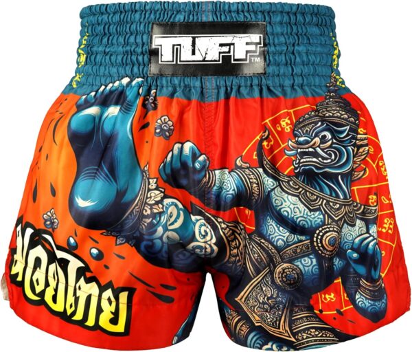 Tuff Sport Muay Thai Shorts Boxing Shorts Traditional Styles Workout Set MMA Kickboxing Clothing (XL, TUF-MS687-RED)