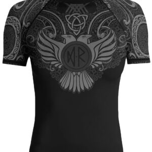 Raven Fightwear Women's Nordic BJJ Rash Guard Short Sleeve MMA Black