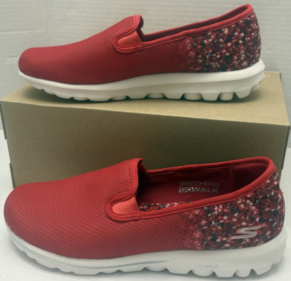 Skechers Women's GoWalk Goga Mat Slip-On Walking Shoes #124788W - Red Size 8