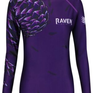 Raven Fightwear Women's Power Pangolin BJJ Rash Guard MMA Purple/Purple