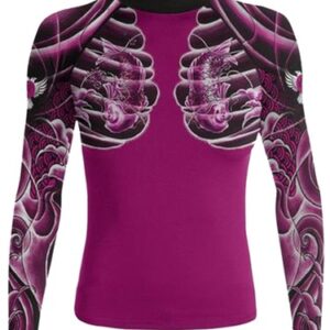 Raven Fightwear Women's Irezumi 2.0 Rash Guard BJJ MMA Pink