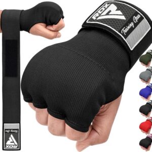 Progym Gear Boxing Hand Wraps  Gloves Muay Thai Wrist Wraps, Padded Gloves Black