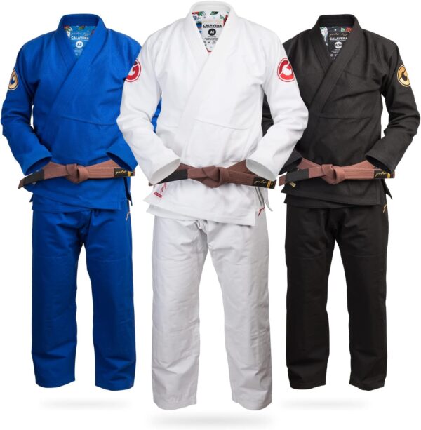 Gold BJJ Calavera Jiu Jitsu Gi - Ultra Strong Gold Weave Premium Kimono - IBJJF Competition Approved Uniform