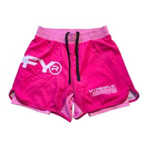 Hyperfly BJJ Cyberfly Core Pink Shorts w Liner Women SZ 28