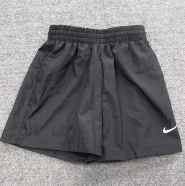 Nike Black Athletic Short Women Small Swoosh Logo Polyester Running Gym Training