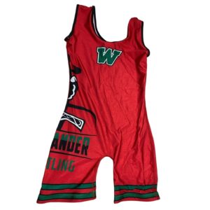 Women's Dynamic Team Sports Wrestling Singlet | GC | High Cut | Red | Medium