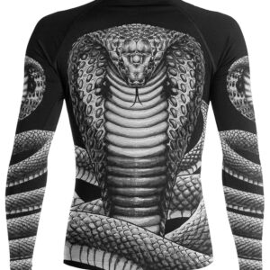 Raven Fightwear Women's Cobra Snake BJJ Rash Guard MMA Black/Grey