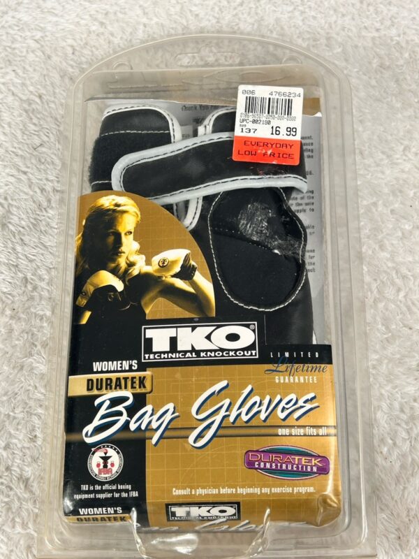 TKO Duratek Gloves White/Black Sparring MMA Boxing Speedbag