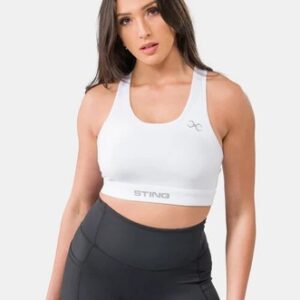 STING Olympics Sponsor - Kinetic Sports Bra White, Boxing, MMA, Martial Arts