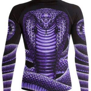 Raven Fightwear Women's Cobra Snake BJJ Rash Guard MMA Black/Purple