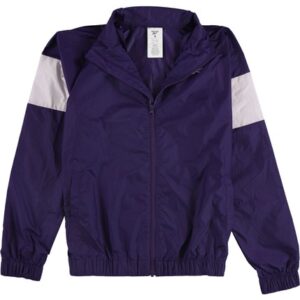 Reebok Womens Training Essentials Linear Logo Windbreaker Jacket, Purple, Small