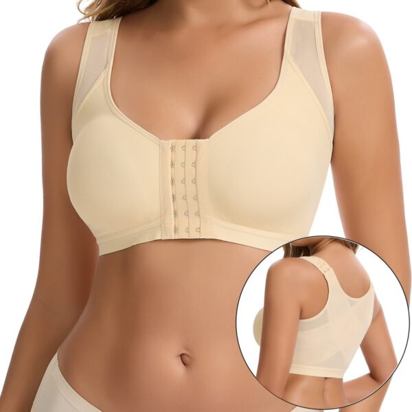 Sports Bra for Women Wireless Front Closure Adjustable High Impact Support Bra