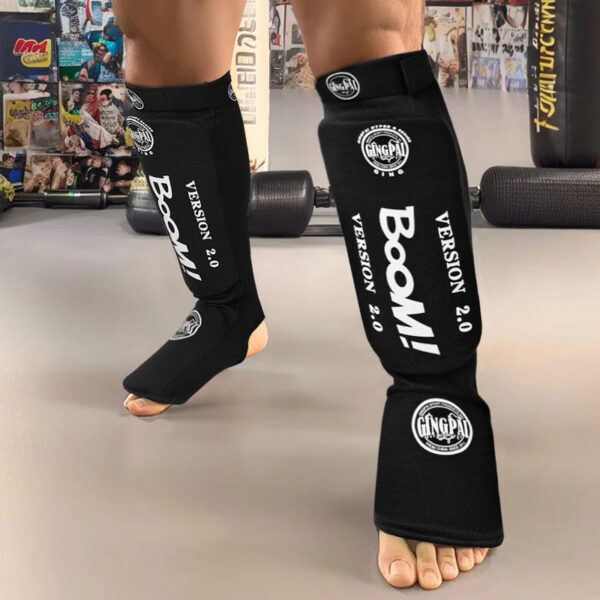 1Pair Shin Instep Pads MMA Leg Foot Guards Muay Thai Kick Boxing Guard Protector