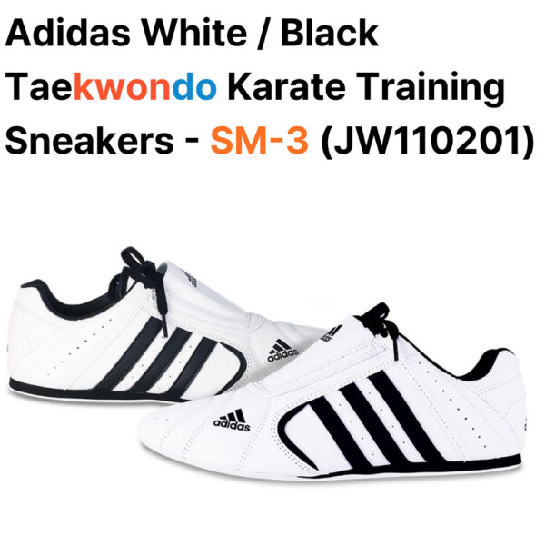 Adidas SM-3 Martial Arts Shoes White Taekwondo Karate Training Sneakers JW110201
