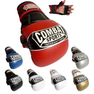 Combat Sports Max Strike MMA Gloves Red – Fingerless Training Gloves, Regular