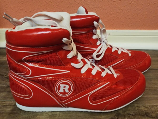 Ringside Diablo Shoe -  Lo-Top Low Top Boxing Shoes Boots - Red / White- SIZE 8