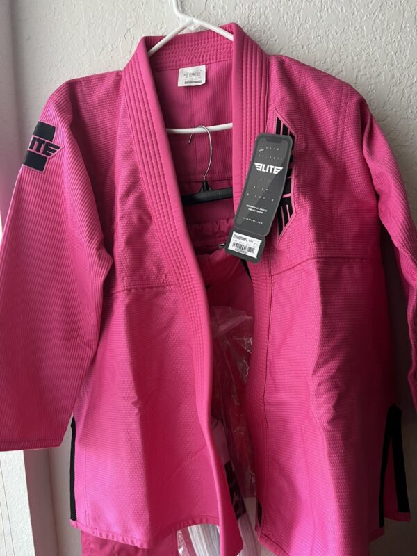 Elite Sports Women's Core Pink Brazilian Jiu Jitsu BJJ Jacket Pants Belt F1 NOS