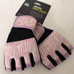 Women's Boxing Wrap Gloves Adjustable Wrist Open Finger Adult Pink S/M NEW