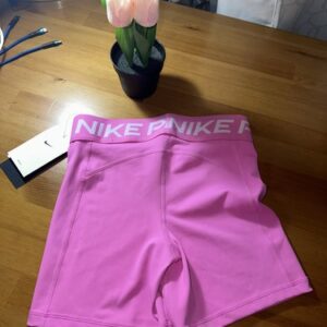 Nike Pro DRI-FIT Womens Compression Athletic Biker Shorts Training Pink Medium