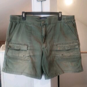 Great Northwest Clothing Co. Cargo Shorts Women Size 40 Green Stretch Camp Hike