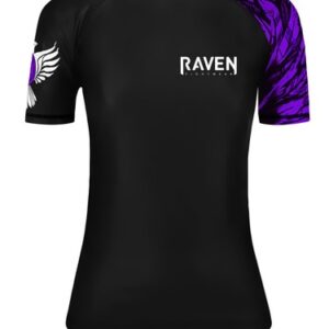 Raven Fightwear Women's Aerial Assault MMA BJJ Short Sleeve Rash Guard Black/Pur