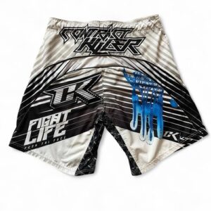 CK Fight Life Contract Killer MMA Jiu Jitsu Combat Grappling Shorts Y2K Size 34”
