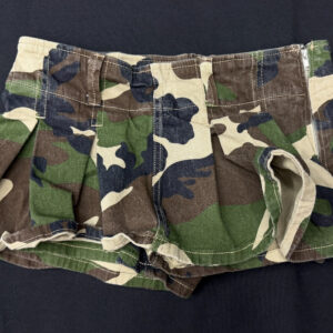 Almost Famous Denim Camo Military Skort SMALL Side Zip B13