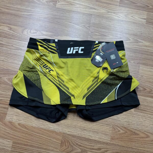 UFC Skort Womens Large Yellow Fight Night Training Shorts MMA Apparel Authentic