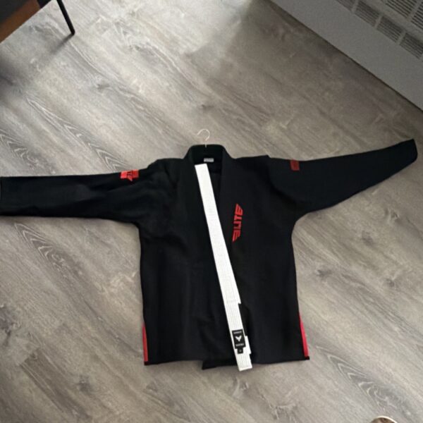 Elite Sports BJJ Gi Set Black A0 with White Belt