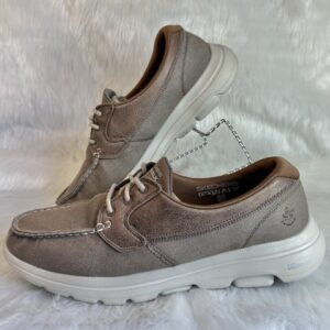SKECHERS Goga Mat On-the-Go Gen 5 Tan Brown Boat Deck Shoes 15430 Size 10