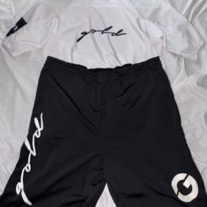 Gold BJJ No Gi Rashguard and Shorts Set, Size Large / Medium