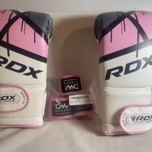 Boxing Gloves RDX Pink Training Gloves, Womens Muay Thai Mitts Punching W/ Wraps