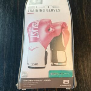 Everlast Elite Pro Style Training Pink Boxing Gloves Leather Size 8 Ounces