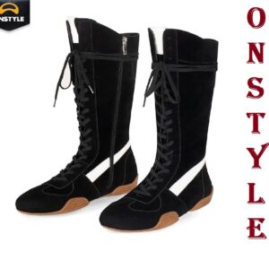 ONSTYLE High Quality Women Knee High Sports Boots with Secure Lace and Zipper .