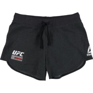 Reebok Womens UFC Fight Week Athletic Workout Shorts, Black, Small