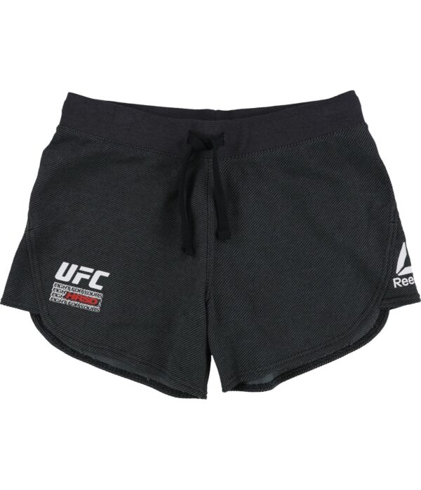 Reebok Womens UFC Fight Week Athletic Workout Shorts, Black, Small