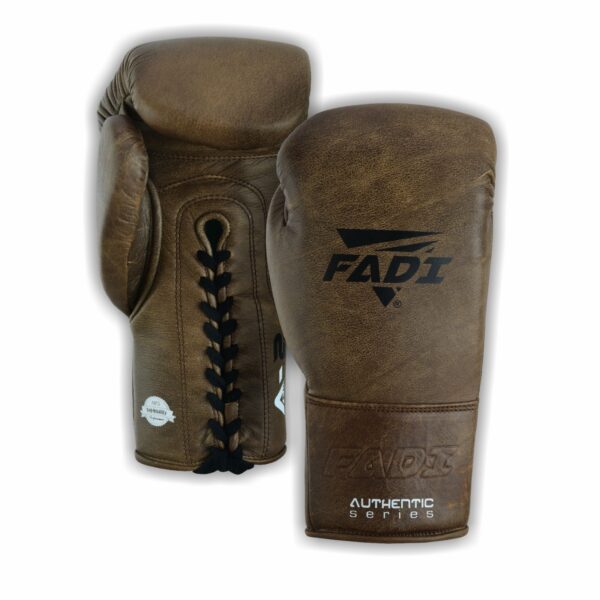 FADI A2 Brown Boxing Gloves  Cowhide, Lace-Up, Foam Padding, Training & Sparring