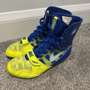 RARE NIKE HYPER KO1 BOXING BOOTS BLUE/VOLT UK SIZE 5.5 /US SIZE 6