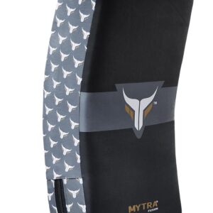 Mytra Fusion Kick Shield Curved MMA Strike Shield Muay Thai Training Strike pad Kicking Striking Shield Focus for Kickboxing Taekwondo & Martial Arts x 1 Single Unit (Black/Grey)