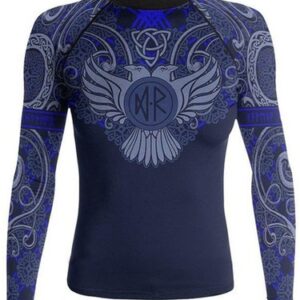 Raven Fightwear Women's Nordic Rash Guard IBJJF Approved MMA BJJ Blue
