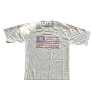 Adult JJ World League Rashguard BJJ MMA Red White Blue Flag Small Brand New