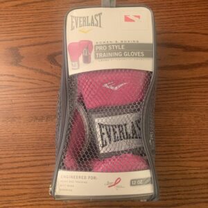 EVERLAST Pro Style Boxing Gloves Womens 12 oz. Pink Training 2512W Breast Cancer