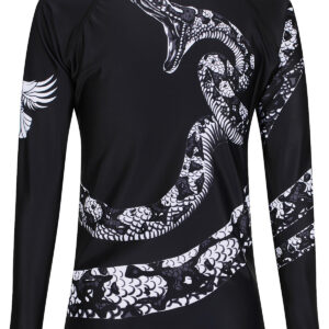 Raven Fightwear Women's Constrictor Snake BJJ Rash Guard MMA Black/White